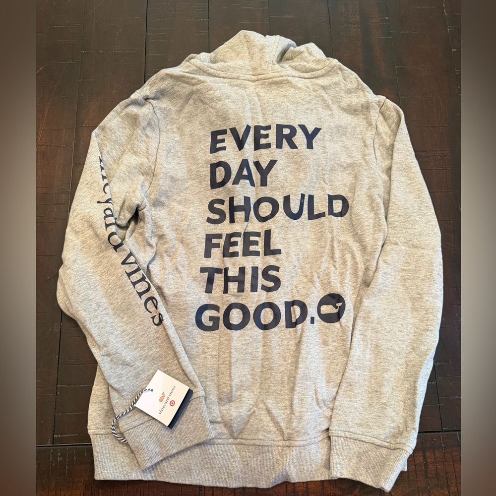 Vineyard Vines for Target “Every Day Should Feel This Good” Gray Hoodie NWT